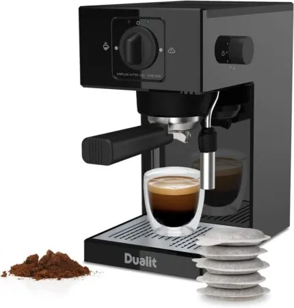 Dualit DA4470 Espresso Coffee Machine Black: Make Barista-quality Drinks at Home