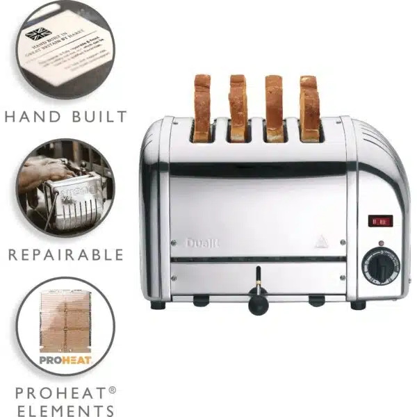 Dualit DA0040 4 Slice Vario Toaster Polished Stainless Steel - Image 2