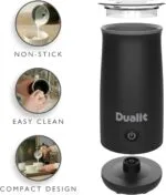 Dualit Da8414 Milk Frother Black with Non stick Interior Easy Clean Features and Compact Design