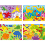 Galt 1004735 4 in 1 Puzzle Box Dinosaurs