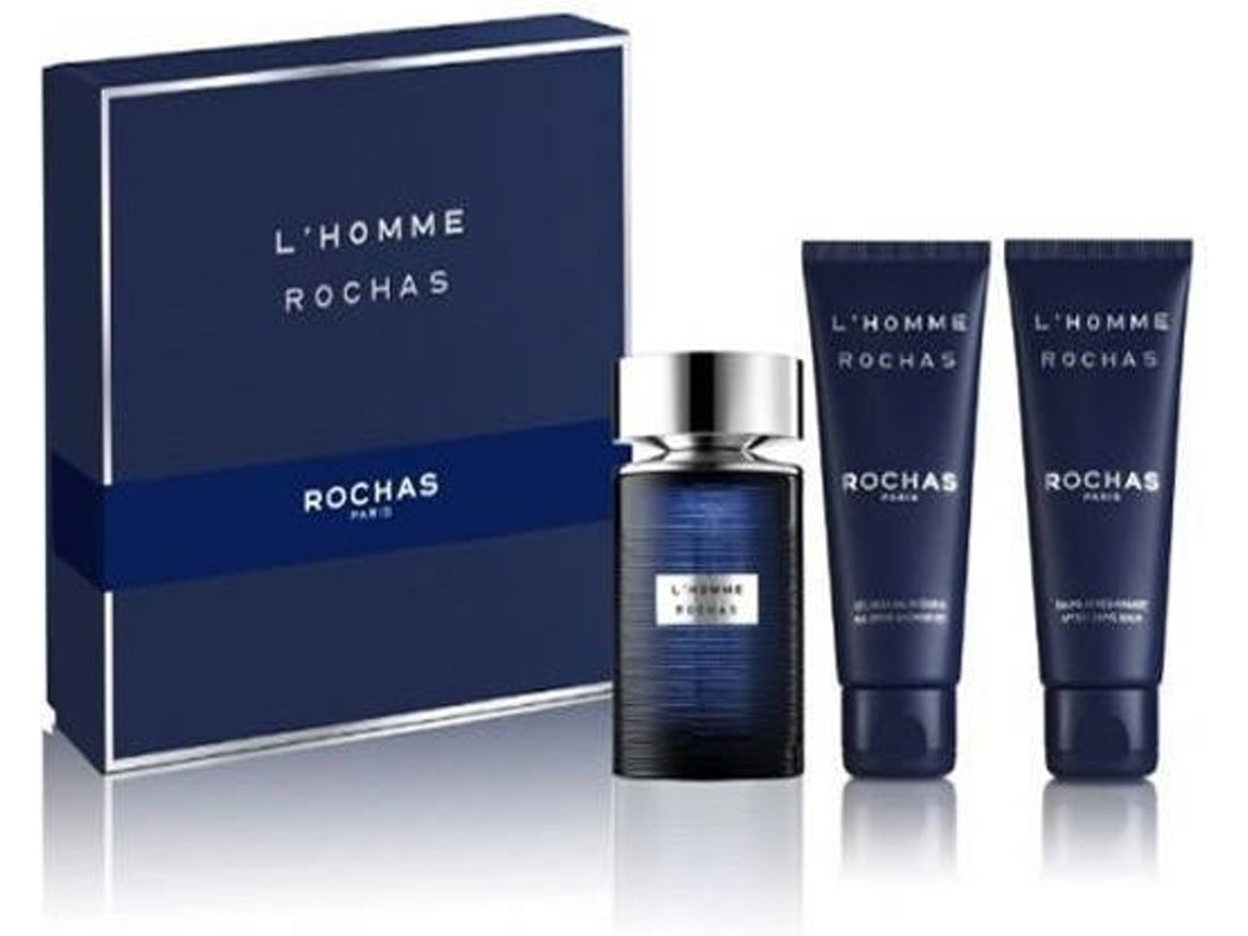 269ad001152cf9a57a825a0b3d07bc012e3579b4 Rochas L'Homme Rochas Gift Set 100ml EDT + 100ml Shower Gel + 100ml Body Lotion - Image 1