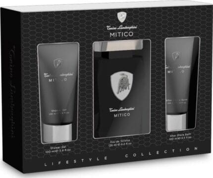 Lamborghini Mitico Gift Set 125ml EDT + 100ml Shower Gel + 100ml Aftershave Balm