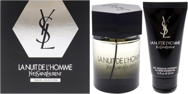 Yves Saint Laurent La Nuit de L'Homme Gift Set 100ml EDT + 50ml Shower Gel - Image 2