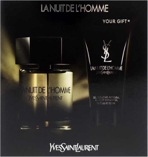 Yves Saint Laurent La Nuit de L'Homme Gift Set 100ml EDT + 50ml Shower Gel - Image 4