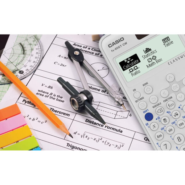 Casio FX85GTCW-WE ClassWiz GCSE Scientific Calculator Dual Powered - White - Image 3