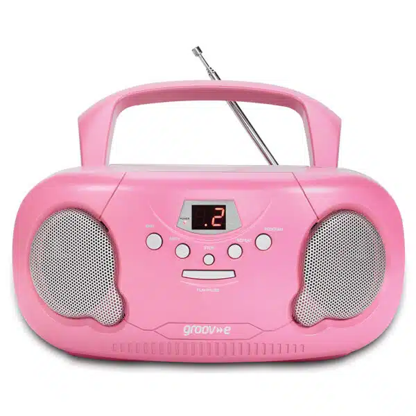 Groov-e GVPS733/PK Original Boombox Portable CD Player with Radio - Pink