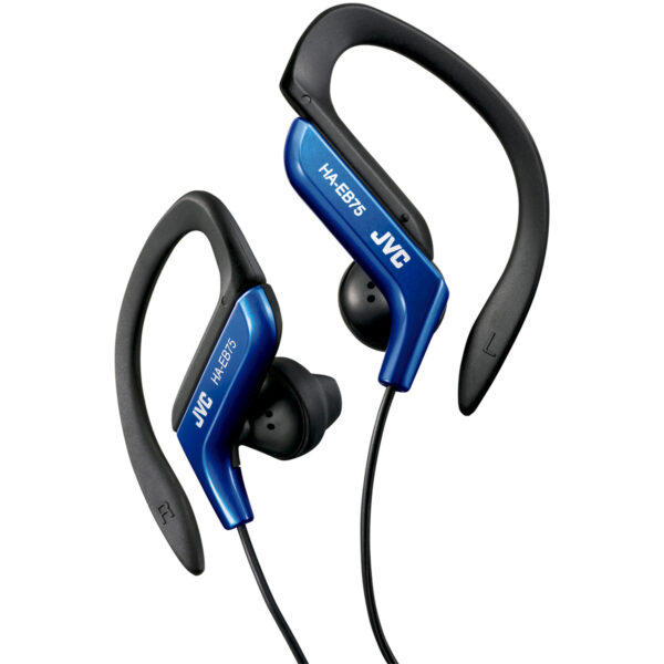JVC HAEB75/BLUE Sports Earphones with Adjustable Clip - Blue
