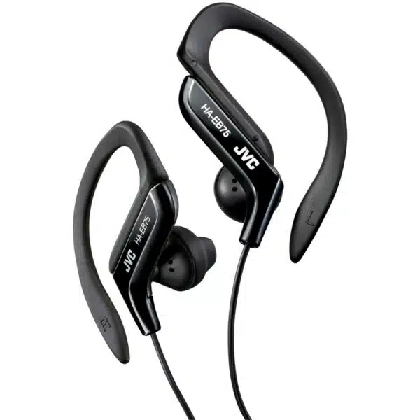 JVC HAEB75/BLACK Sports Earphones with Adjustable Clip - Black