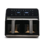 Health Kick K3431 Health Kick 8 litre Digi-Touch Dual Zone Windowed Air Fryer - Black