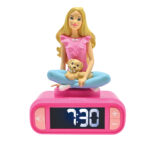 Lexibook RL800BB 3D Barbie Childrens Clock with Night Light