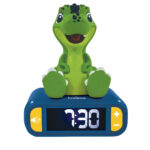 Lexibook RL800DINO 3D Dinosaur Childrens Clock with Night Light
