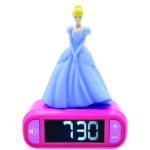 Lexibook RL800DP 3D Disney Princess Childrens Clock with Night Light