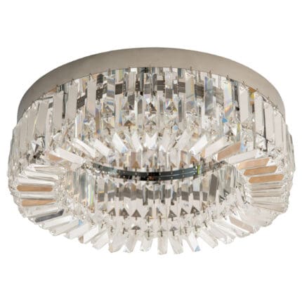 Homcom Crystal Ceiling Light Chandeliers Stainless Steel Pendant Silver