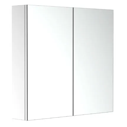 Homcom Bathroom Cabinet Double Door Wall Mounted Mirror Stainless Steel