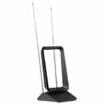 One For All SV9405 indoor aerial with dual extending antennas and tiltable passive filter base on a white background.