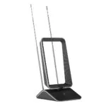 One for All Sv9465 Indoor Aerial with Dual Extendable Antennas Tiltable Design on a Black Base