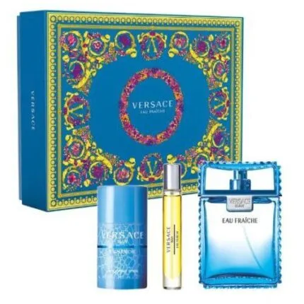 Versace Man Eau Fraiche Gift Set 100ml EDT + 75ml Deodorant Stick + 10ml EDT