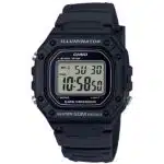 Casio W218H/1AV Mens Digital Sports Watch Alarm Chronograph 50M - Black Resin
