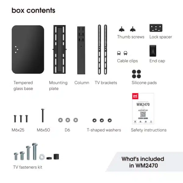 One For All WM2470 Smart Table Top Stand suitable for TV's 32-55 inch - Image 3
