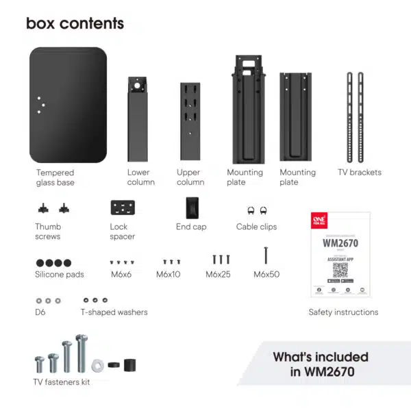 One For All WM2670 Smart Table Top Stand suitable for TV's 32-70 inch - Image 5
