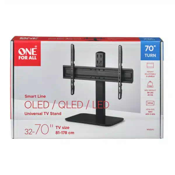 One For All WM2670 Smart Table Top Stand suitable for TV's 32-70 inch - Image 4