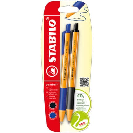 Stabilo STB-43714-10 Pointball Ballpoint Pen - Blue/Black