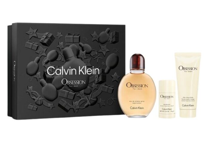 Calvin Klein Obsession Gift Set 125ml EDT + 75ml Aftershave Balm + 75g Deodorant Stick