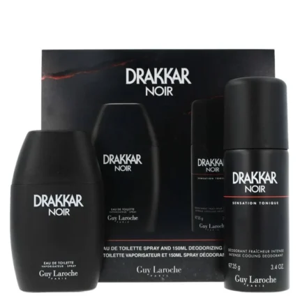 Guy Laroche Drakkar Noir Gift Set 100ml EDT + 150ml Deodorant Spray