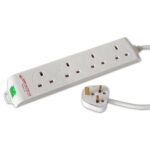 Tacima TX402 4 Way Surge Protection Mains Extension Lead 2M