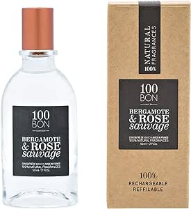 100BON Bergamote & Rose Sauvage Refillable Eau de Parfum Concentrate 50ml Spray