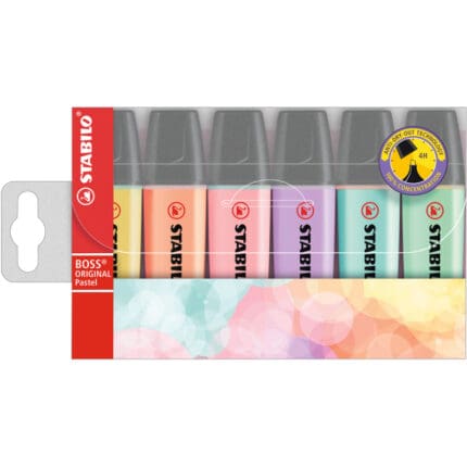 Stabilo 70/6 Original Highlighter - Pack of 6 - Assorted Colours