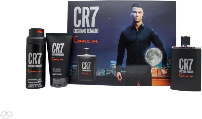 Cristiano Ronaldo CR7 Game On Gift Set 100ml EDT Spray + 150ml Shower Gel + 150ml Body Spray