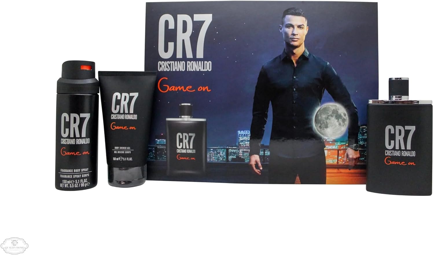 71UplKPSZbL._AC_SL1500_ Cristiano Ronaldo CR7 Game On Gift Set 100ml EDT Spray + 150ml Shower Gel + 150ml Body Spray - Image 1