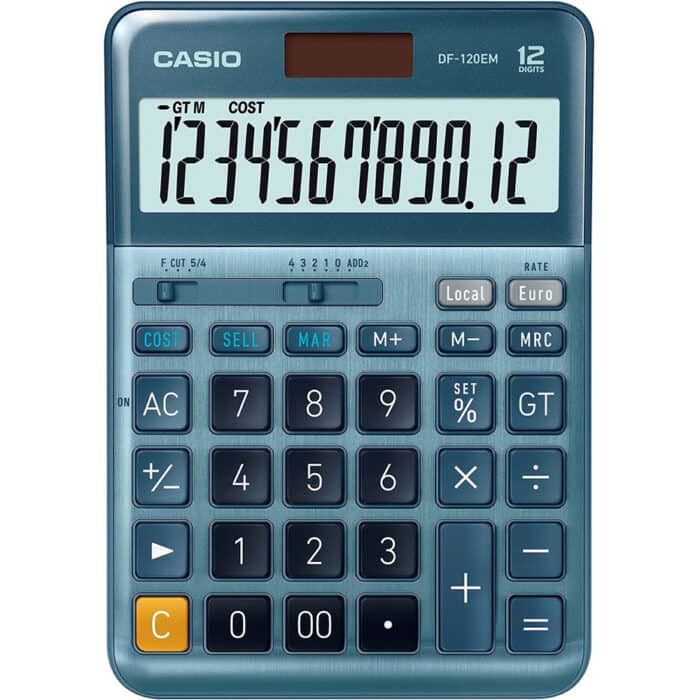 Casio DF120EM Desk Calculator with Tax & Euro Calculations