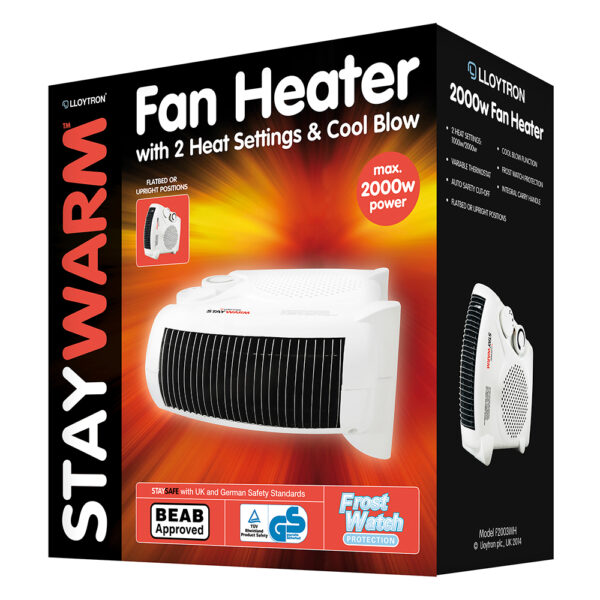 Lloytron F2003 2000w Fan Heater with 2 Heat Settings & Cool Blow - Image 3