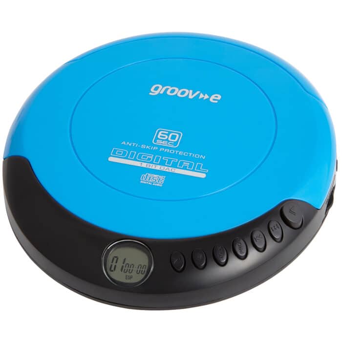 Groov-e GVPS110/BE Retro Series Personal CD Player - Blue