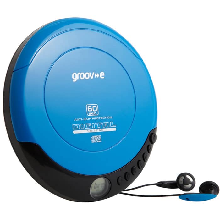 Groov-e GVPS110/BE Retro Series Personal CD Player - Blue - Image 2