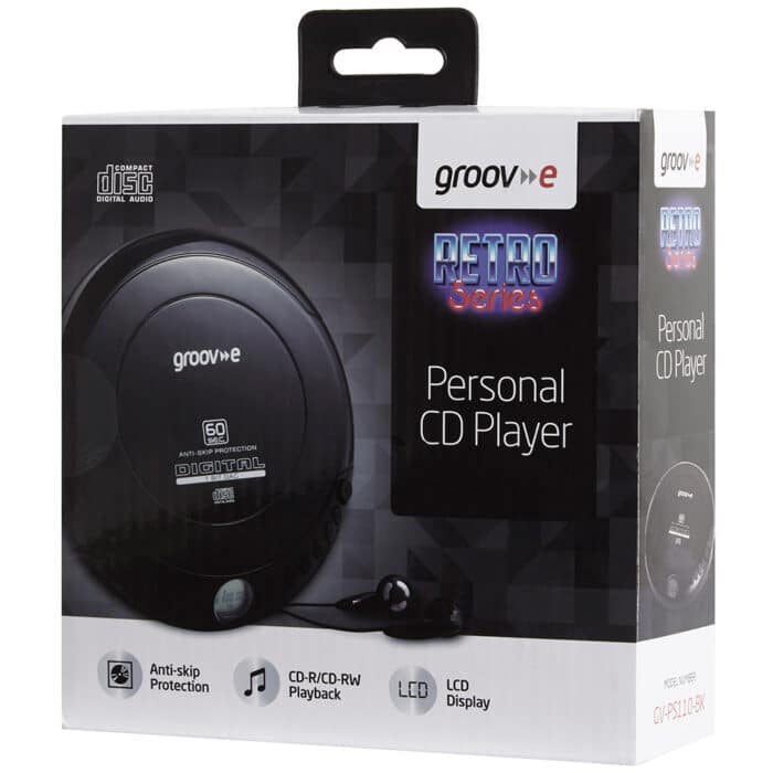 Groov-e GVPS110/BK Retro Series Personal CD Player - Black - Image 3