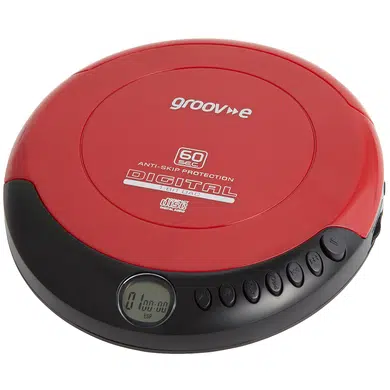 Groov-e GVPS110/RD Retro Series Personal CD Player - Red