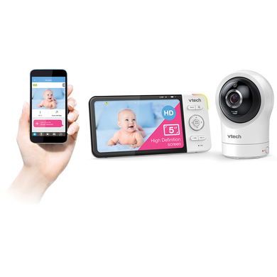 Vtech VHRM5764HD Digital Wifi Baby Monitor 5in Colour Screen with Infrared Night Vision