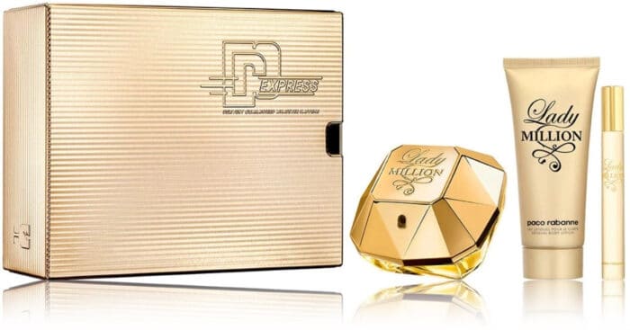 Paco Rabanne Lady Million Gift Set 80ml EDP + 100ml Body Lotion + 5ml EDP - Image 2