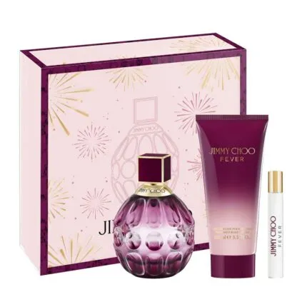Jimmy Choo Fever Gift Set 100ml EDP + 100ml Body Lotion + 7.5ml EDP