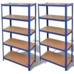 Vidaxl Storage Shelf Blue 2 Pcs High Quality and Versatile
