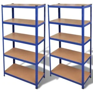 vidaXL Storage Shelf Blue 2 pcs: High Quality and Versatile