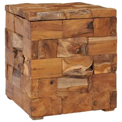 vidaXL Storage Stool: Rustic Mosaic Design and Organized Space