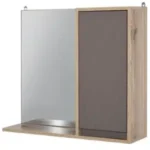 Homcom 49x57cm Wall Mounting Bathroom Cabinet & Mirror Shelf Door Home Storage Keep Your Space Organized