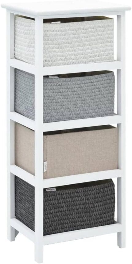 vidaXL Storage Cabinet 4 Drawers Wood: Ample Storage Space