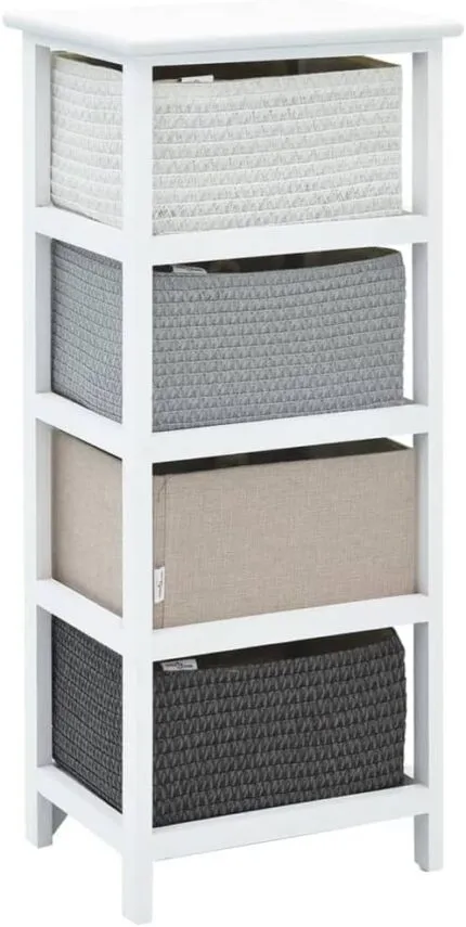 vidaXL Storage Cabinet 4 Drawers Wood: Ample Storage Space
