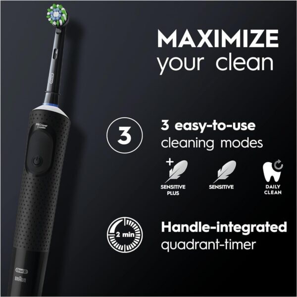 Braun Toothbrush Vitality Pro Black 3 Modes - Image 3