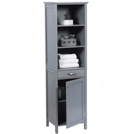 Greenhurst Tall Storage Cabinet Grey Perfect for Any Room